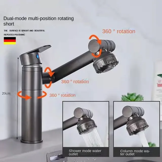 Mitigeur monocommande robinet évier vasque pivotant bec… – vue 3