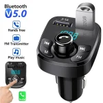 Chargeur de voiture transmetteur FM, Bluetooth, audio, tourisme, USB, lecteur MP3, autoradio, mains libres, 3,1 A, charge rapide, accessoires de voiture