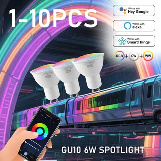 Projecteur LED intelligent Tuya WiFi GU10