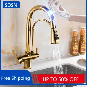 Robinets de cuisine à filtre tactile intelligent, 3 voies, eau chaude et froide Pure, mitigeur d’évier de cuisine extractible, capteur, robinet mitigeur à filtre tactile Robinets de cuisine à filtre tactile intelligent, 3 voies, eau chaude et froide Pure, mitigeur d’évier de cuisine extractible, capteur, robinet mitigeur à filtre tactile