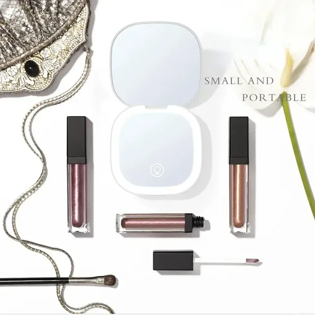 Miroir de maquillage de voyage éclairé par LED – vue 5
