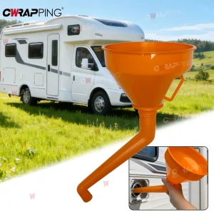 Remplisseur d&rsquo;entonnoir d&rsquo;eau pour camping-car, remplissage de chasse d&rsquo;eau pour toilettes, entonnoir de remplissage d&rsquo;huile moteur à essence avec filtre pour accessoires de camping-car et Van