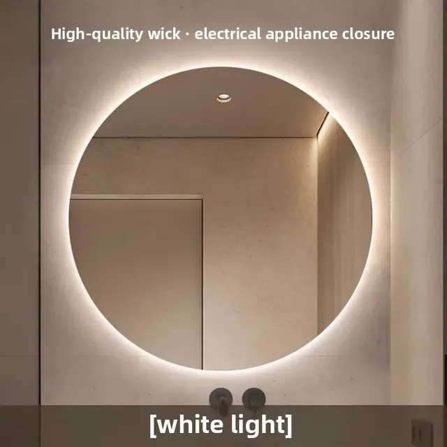 Miroir rond mural intelligent tactile led rétroéclairage… – vue 5