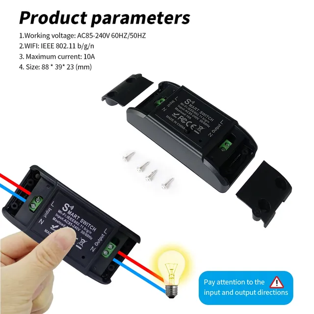 Interrupteur sans fil WiFi Tuya – vue 6