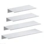 Accessoires de salle de bains, étagères de salle de bains blanches en aluminium, étagère murale de cuisine, support de rangement de douche 20-60cm, livraison directe