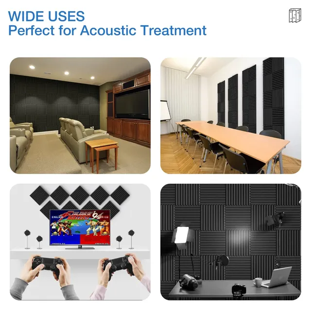 Paquet de 12 panneaux acoustiques auto-adhésifs – vue 5