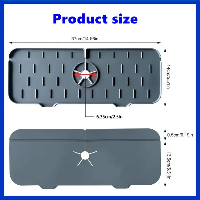 Tapis silicone antigouttes absorbant enveloppant robinet… – vue 6