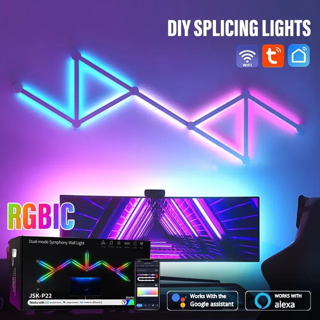 Applique Murale Intelligente LED RGBIC avec Wifi