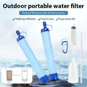 Filtre à eau d&rsquo;urgence pour Camping en plein air, Filtration d&rsquo;urgence pour la vie en plein air, consommation directe, purificateur d&rsquo;eau individuel, stérilisation