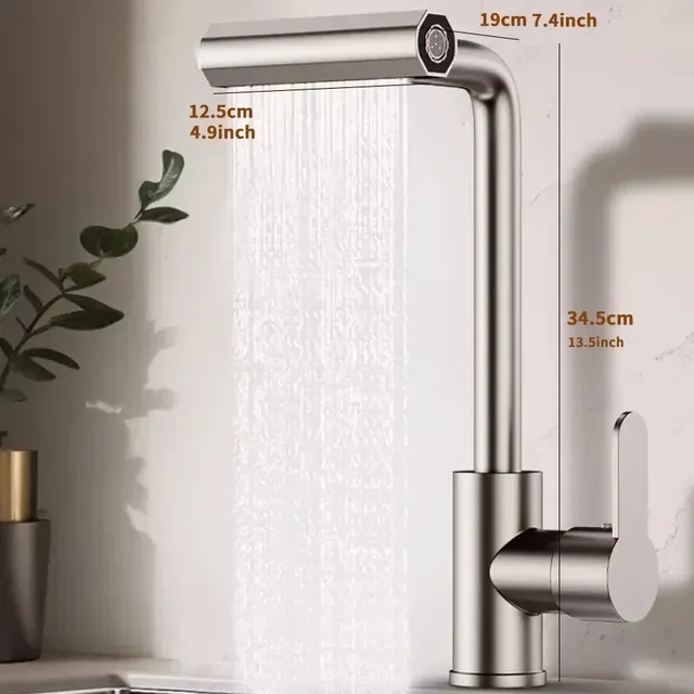 Robinet de cuisine cascade 4 modes universel 360 °… – vue 7