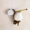 Porte brosse mural laiton massif bronze antique support… – vue 2