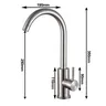 Robinet d'eau de cuisine en acier inoxydable 304 – vue 5