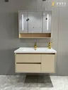 Armoire murale moderne lavabo céramique vasque intégrée… – vue 3