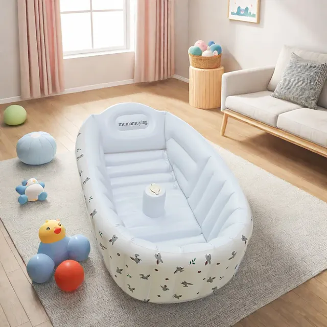 Baignoire gonflable bébé portable PVC écologique dossier… – vue 2
