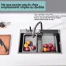 Robinet de cuisine en acier inoxydable 304 – vue 7