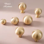 Poignée d&rsquo;armoire moderne, bouton boule en laiton massif, lumière française, poignée de porte de garde-robe de luxe, petite bouton Simple, poignée de meuble