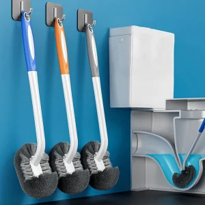 HOWall-Brosse de toilette courbée de type S, tête courbée, espace d&rsquo;angle, cheveux doux, ménage, livres, outils, accessoires