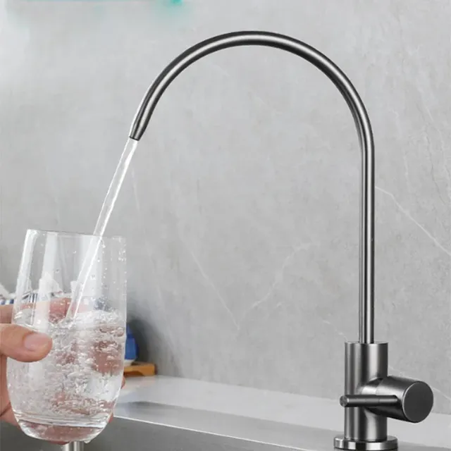 Robinet d'eau potable en acier inoxydable brossé – vue 3