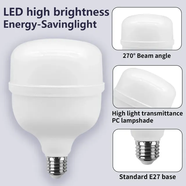 Ampoule LED AC 110V 220V E27 lampe à LED 20W 30W 40W 50W… – vue 4