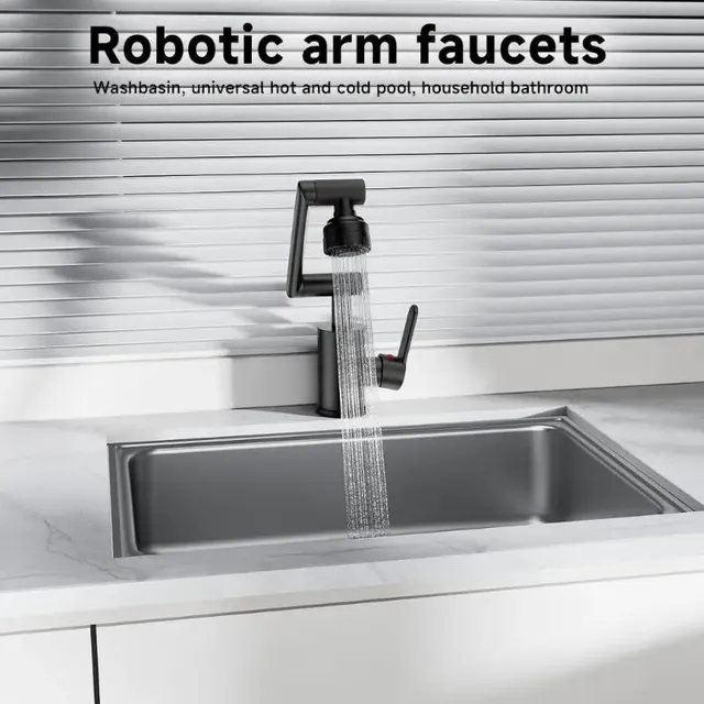 Robinet cuisine inoxydable rotatif 1080 rotation 3D bec… – vue 6