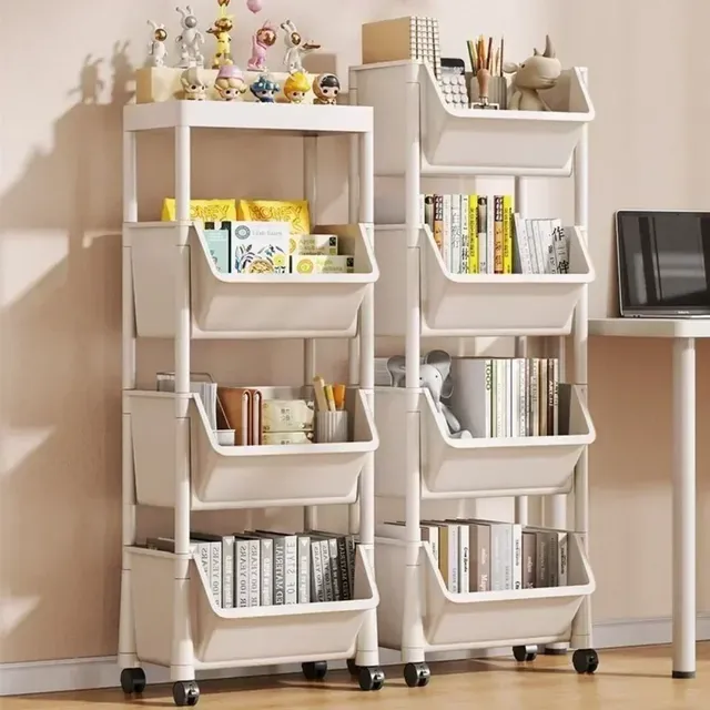 Chariot bibliothèque cuisine étagère de rangement coin… – vue 3