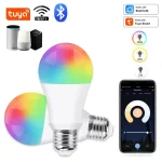 Tuya – ampoule WiFi intelligente Alexa, lampe Led E27 RGB, 12/15/18W 110V 220V, pour Google Home Assisatnt Smart Life