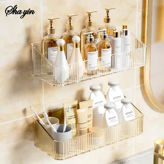 Étagère murale salle bain lavabo douche toilettes paniers acrylique…