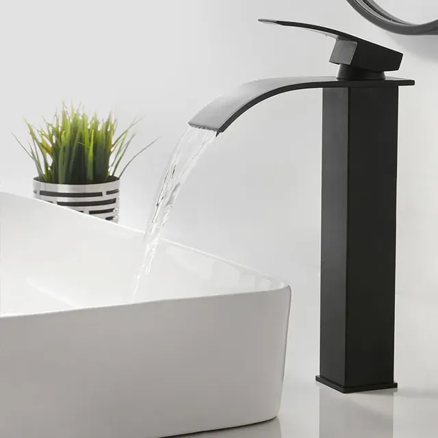Robinet de lavabo en acier inoxydable noir – vue 7