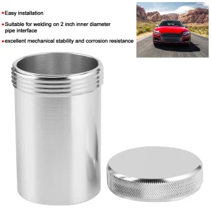 Col de remplissage à souder en alliage d&rsquo;aluminium, pièces de carburant, réaménagement de voiture, 2 po