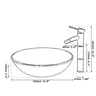 Vasque ronde verre trempé finition métallique cuivrée… – vue 7