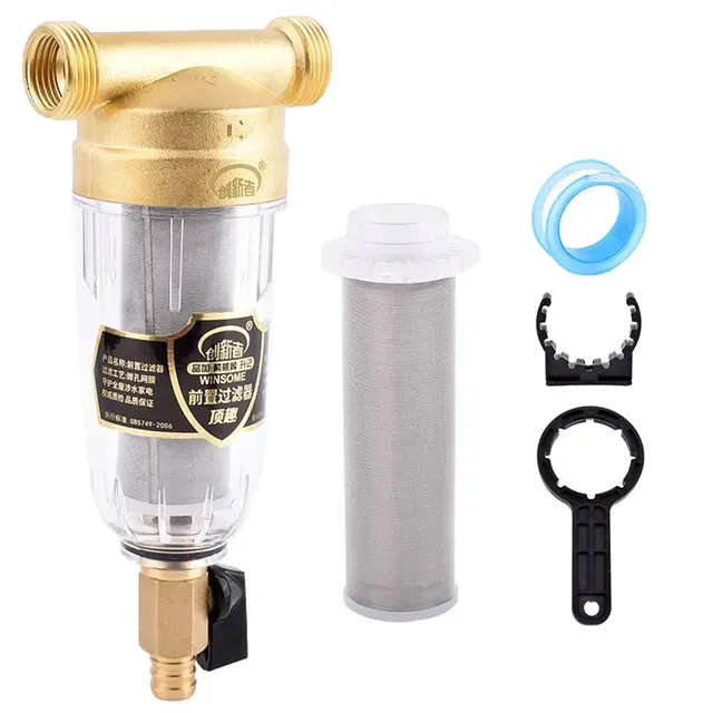 Filtre chauffe-eau central en acier inoxydable
