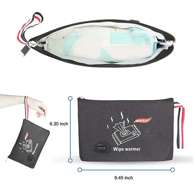Chauffe lingettes portable usb bébé polyester zippé… – vue 6