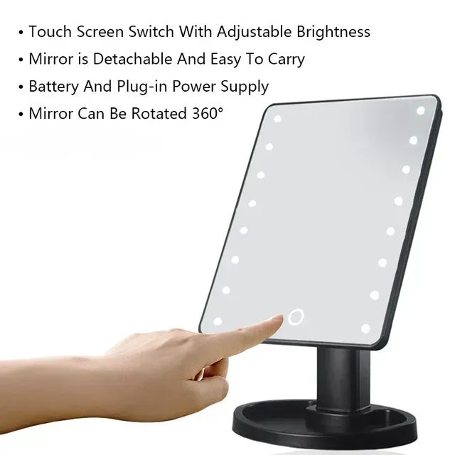 Miroir de maquillage à lumière LED – vue 2