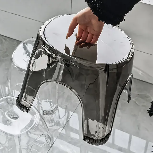 Tabouret antidérapant en acrylique pour salle de bain – vue 6