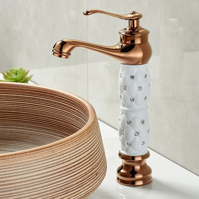 Stenoc robinets de lavabo dorés – vue 4