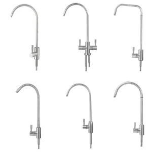 Paupières allergiques rapides plaquées chrome pour supporter ficateur d&rsquo;eau potable, acier inoxydable 304, osmose de cuisine, 1/4 po, 3/8 po