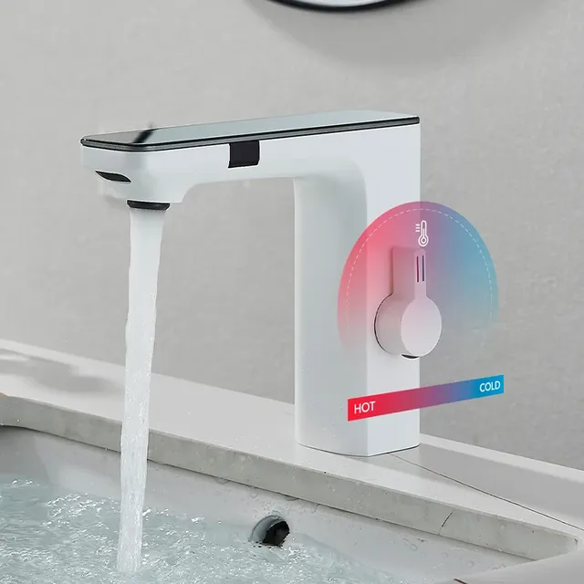Robinet de lavabo à capteur intelligent gris pistolet – vue 2