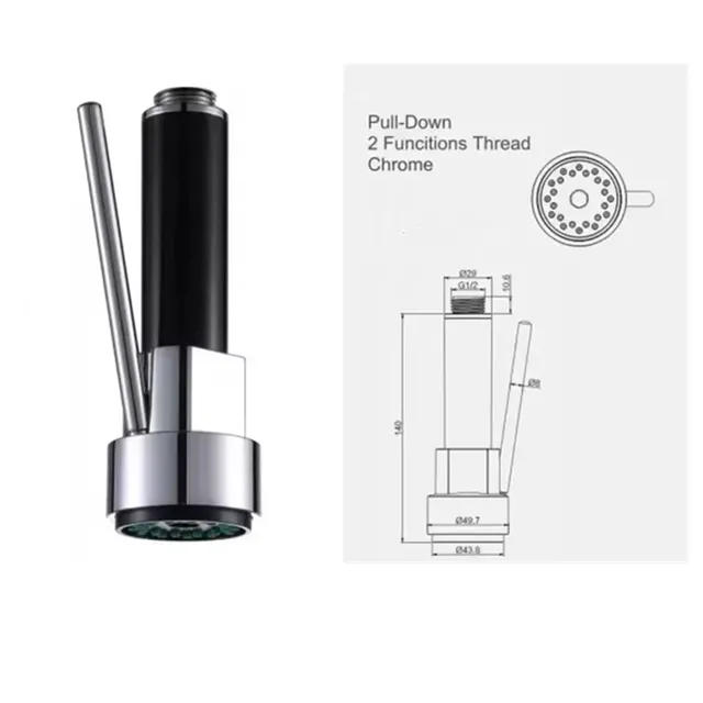 Tête de pulvérisation de robinet extractible de cuisine – vue 6
