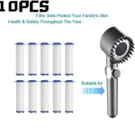 Filtre de douche de remplacement pour pomme de douche, 10 pièces, filtre à eau de douche à haut rendement pour éliminer le fluorure de chlore et l&rsquo;eau dure