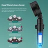 Pommeau douche pressurisé noir mat ergonomique bouton… – vue 2