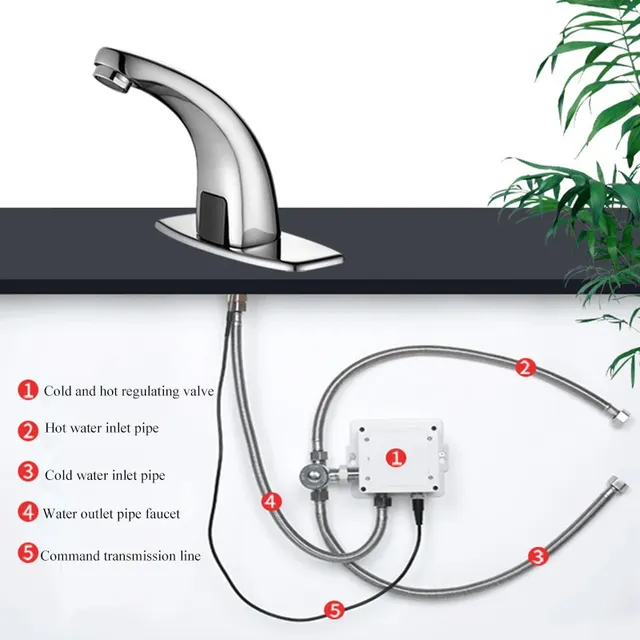 Robinets d'évier robinet d'eau automatique capteur… – vue 3