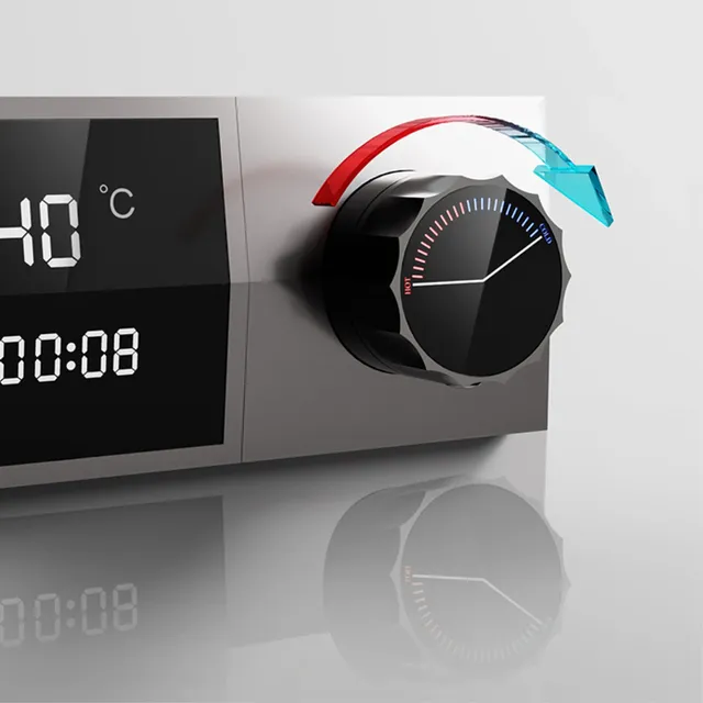 Système de douche thermostatique au plafond mural chromé – vue 4