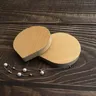 Miroir maquillage rotatif bois noyer naturel compact… – vue 2