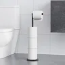 Porte papier toilette vertical sur pied métal noir mat… – vue 1