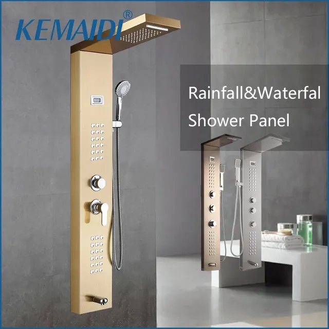 Panneau douche multifonctionnel pluie cascade…