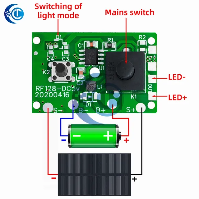 1.2V chaîne solaire contrôleur de lumière Circuit… – vue 2