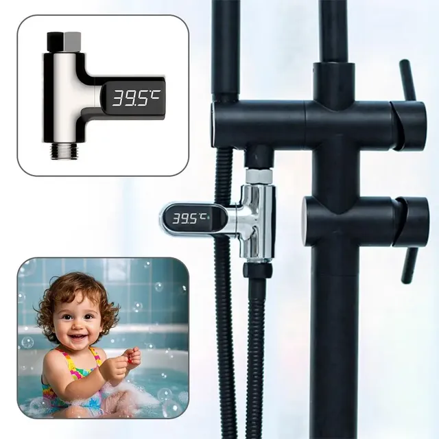 Thermomètre de douche d'eau domestique à affichage LED… – vue 4