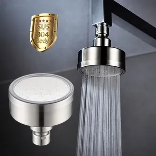 Pommeau de douche à économie d'eau pressurisé brossé en acier…