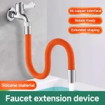 Rallonge de robinet de cuisine universelle 360 °   Tuyau Flexible rotatif en Silicone, Tube de robinet d&rsquo;eau pour lavabo de salle de bains