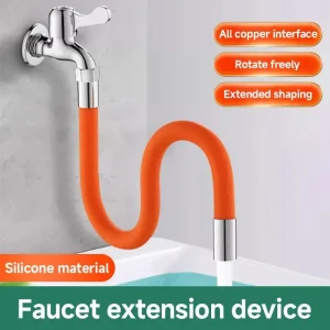Rallonge de robinet de cuisine universelle 360 ° Tuyau Flexible rotatif en Silicone, Tube de robinet d’eau pour lavabo de salle de bains Rallonge de robinet de cuisine universelle 360 ° Tuyau Flexible rotatif en Silicone, Tube de robinet d’eau pour lavabo de salle de bains